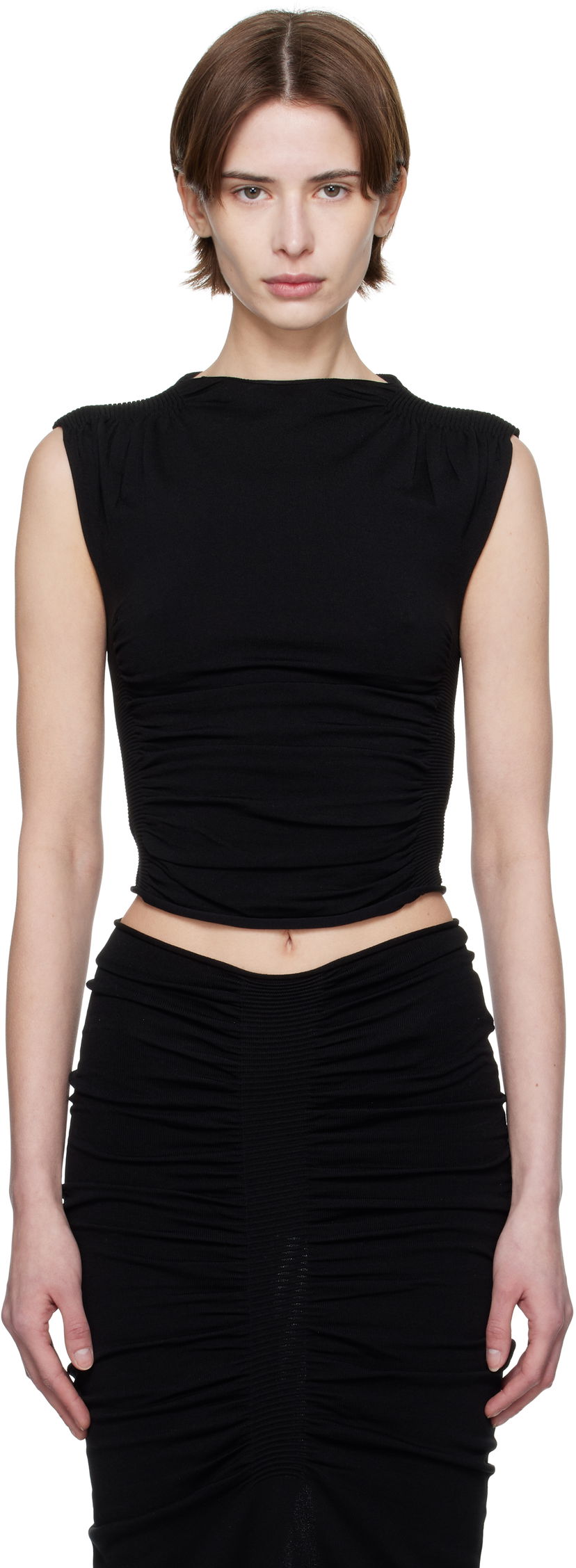 Tanktop Alexander Wang Alexander Wang Ruched Tank Top Sort | 1KC1251032