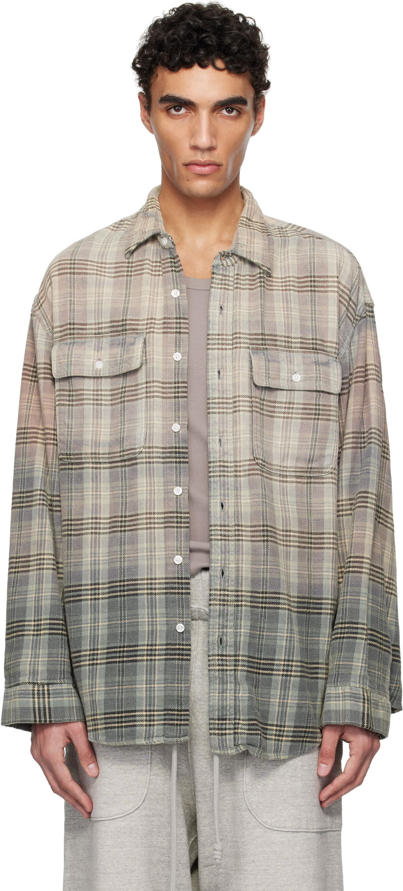 Skjorte R13 R13 Relaxed Plaid Work Shirt Flerfarvet | R13MR266-R458B
