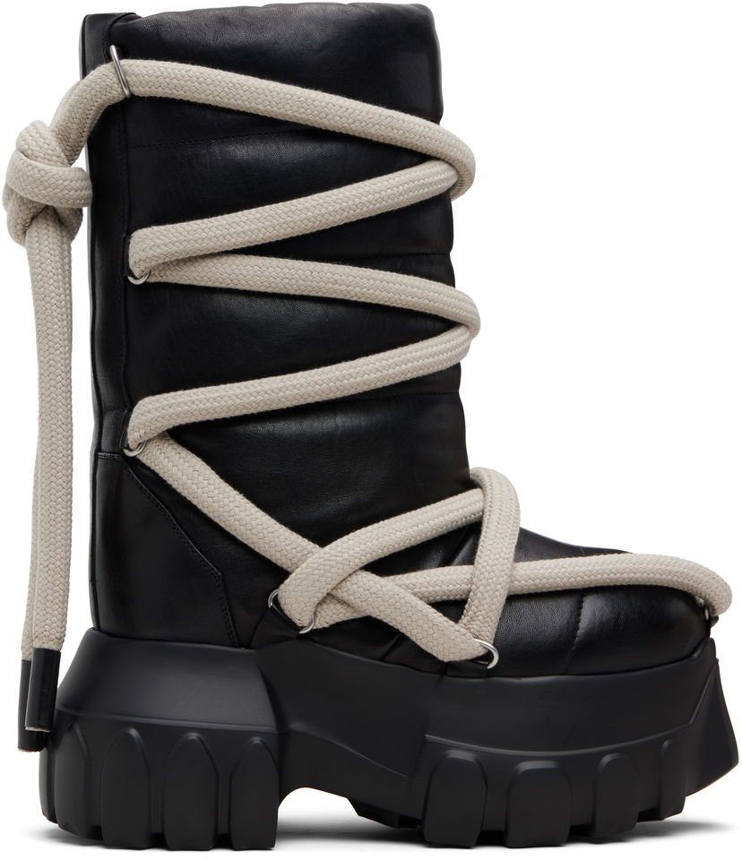 Sneakers og sko Rick Owens Concordians Lunar Mega Tractor Boots Sort | RP02E4862 LGYPW3