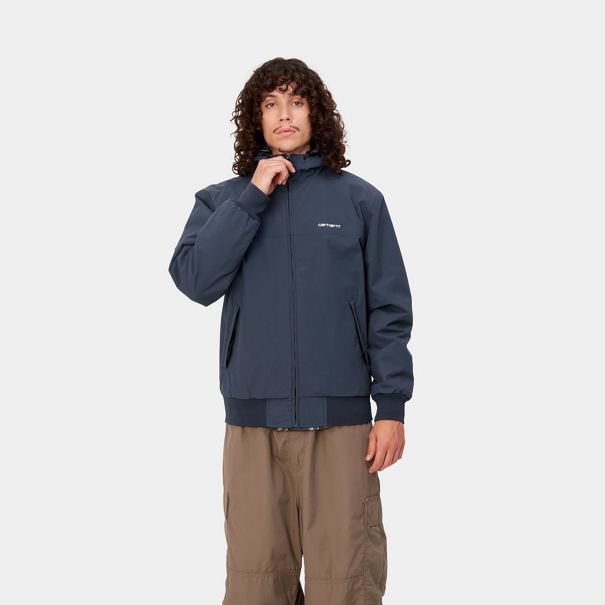Jakke Carhartt WIP Hooded Sail Jacket Mørkeblå | I028436_981_XX, 0