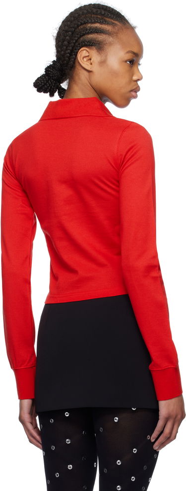 Polo skjorte We11done We11done Cotton Logo Polo Rød | WD-TT0-25-725-W-RD, 2