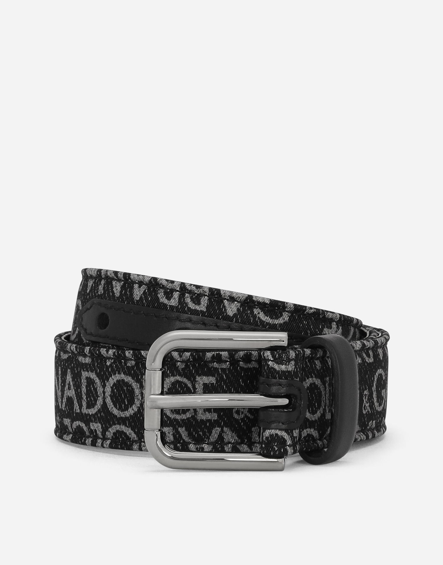 Bælter Dolce & Gabbana Dolce & Gabbana Printed Nylon Belt Sort | EC0055AN579HNXCI, 0
