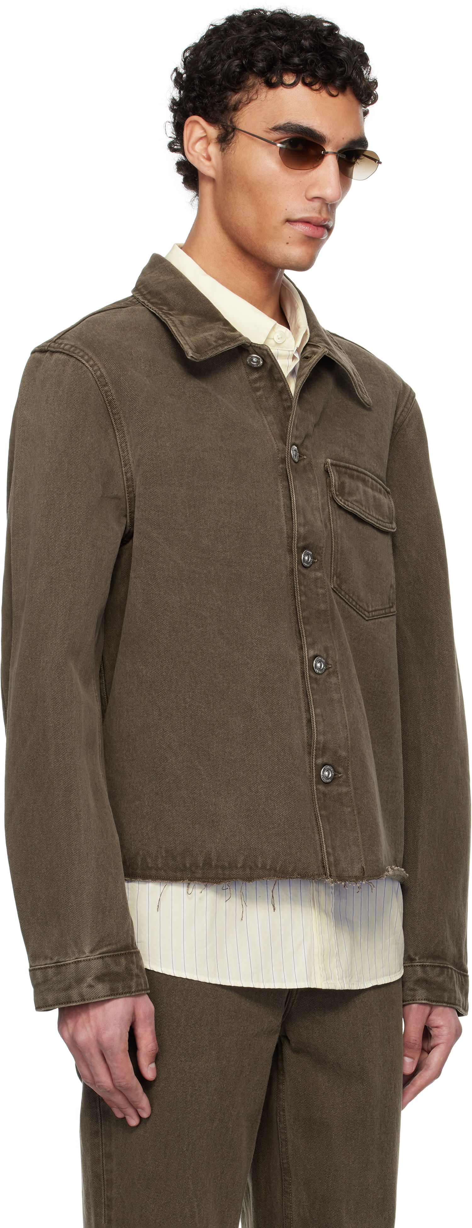 Jakke OUR LEGACY Our Legacy Cut Rebirth Denim Jacket Brun | M2255CC, 1
