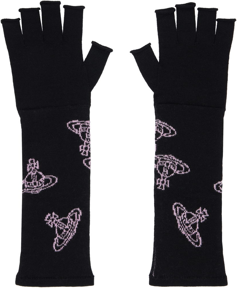 Handsker Vivienne Westwood Fingerless Long Gloves Sort | 8202002S-K004F-
