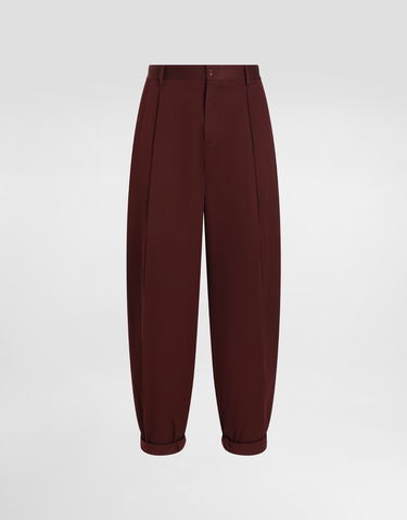 Bukser Dolce & Gabbana Dolce & Gabbana Cotton Gabardine Pants With Double Darts Bourgogne | GP10DTFUFNVM5039_1, 0
