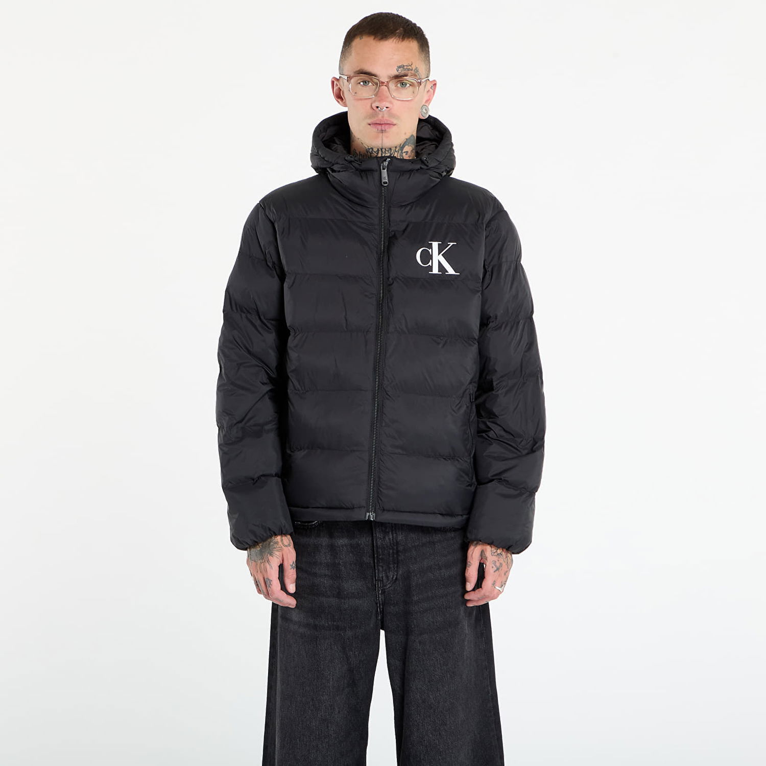 Puffer jakke CALVIN KLEIN Calvin Klein Jeans Monogram Puffer Jacket Sort | LV04RD528G UB1, 0
