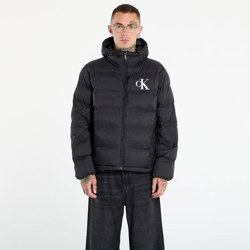 Puffer jakke CALVIN KLEIN Calvin Klein Jeans Monogram Puffer Jacket Sort | LV04RD528G UB1