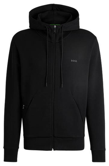 Sweatshirt BOSS BOSS Stretch-Cotton Zip-Up Hoodie Sort | 50506161, 0