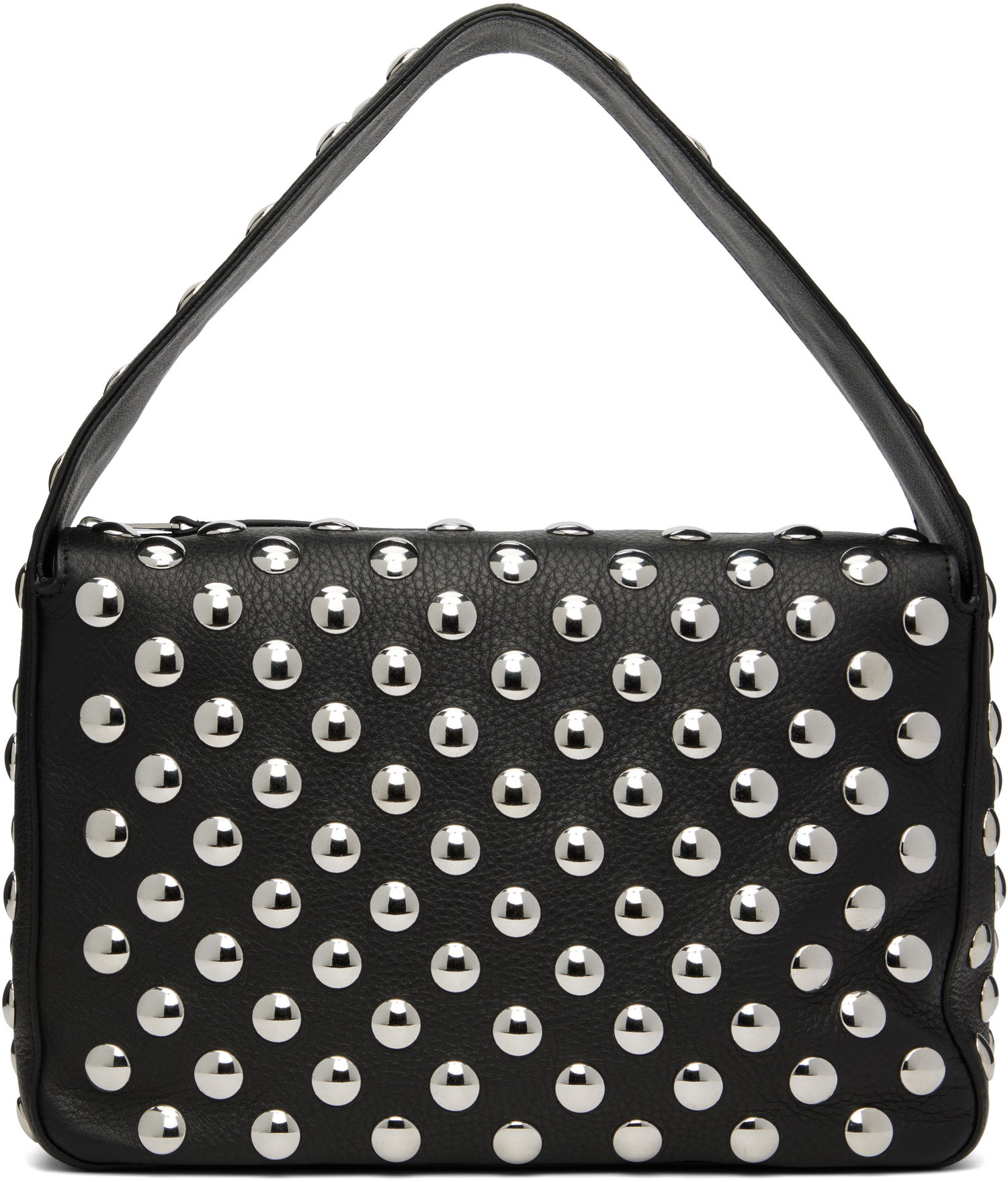 Skuldertaske Khaite KHAITE Elena Studded Shoulder Bag Sort | H2025-895, 0