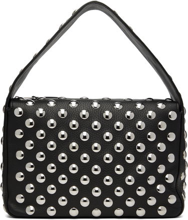 Skuldertaske Khaite KHAITE Elena Studded Shoulder Bag Sort | H2025-895, 0