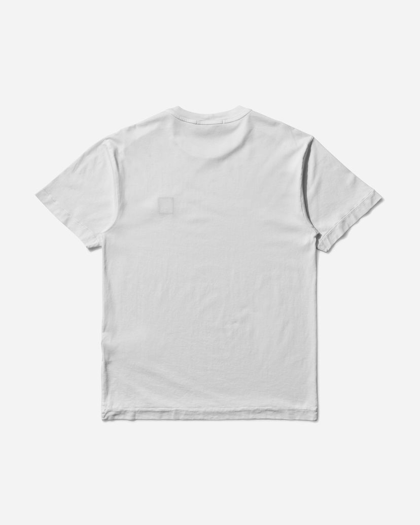 T-shirt Stone Island Garment Dyed Logo Tee Hvid | K2S15-2100027-S0013 V0001