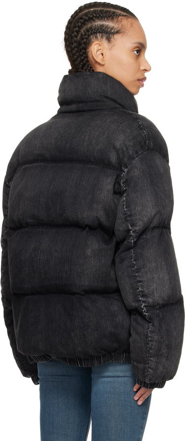 Puffer jakke Diesel Diesel W-Mons-A Denim Puffer Jacket Sort | A16077 0ABCB, 2