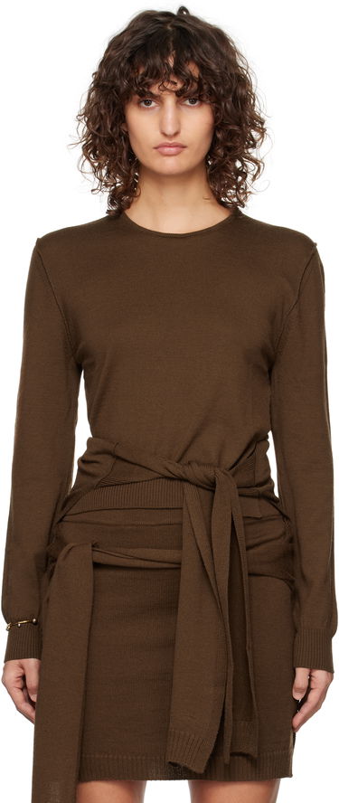 Kjole LEMAIRE Lemaire Crew Neck Knit Dress Brun | TO1250 LK087, 0