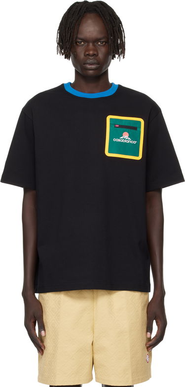 T-shirt Casablanca Casablanca Montagne Pocket Tee Sort | MPF25-JTS-043-01, 0