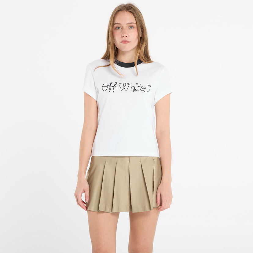 T-shirt Off-White Emb Script Logo Fitted T-Shirt Hvid | OWAA112F25JER0010148