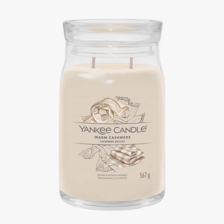 Stearinlys Yankee Candle Large Jar Candle Warm Cashmere 2 Wicks Beige | 40369