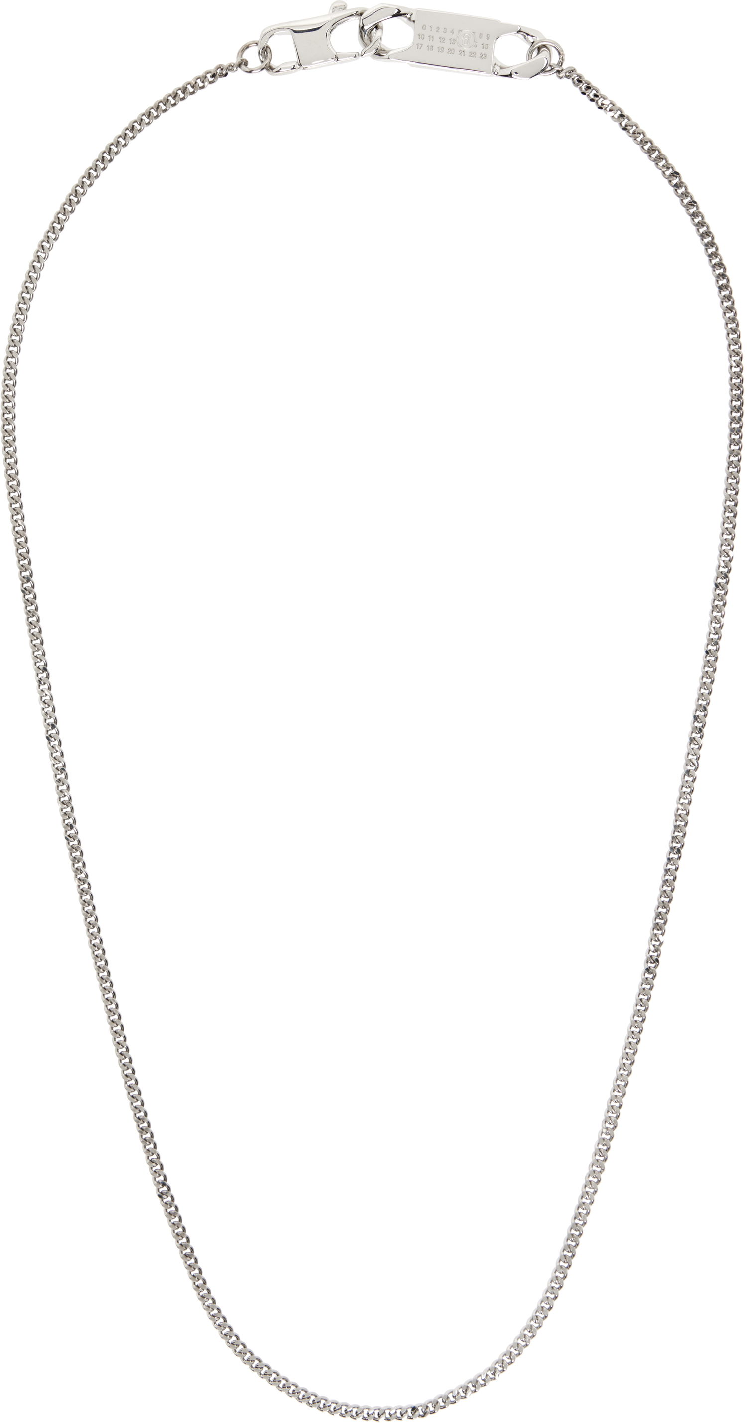 Halskæde Maison Margiela MM6 Maison Margiela Silver Mixed Chain Necklace Metalisk | SM6UU0081 P8371, 0