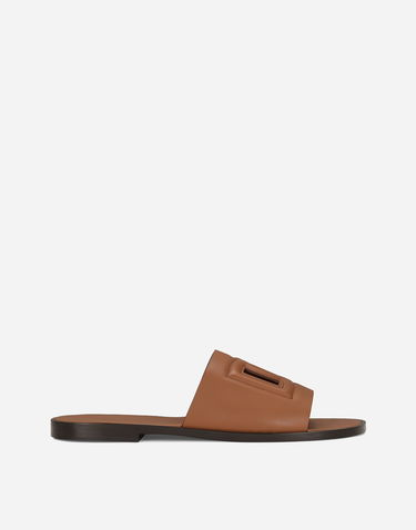 Tilbehør Dolce & Gabbana Dolce & Gabbana Calfskin Sliders Brun | A80397AO60281236, 0