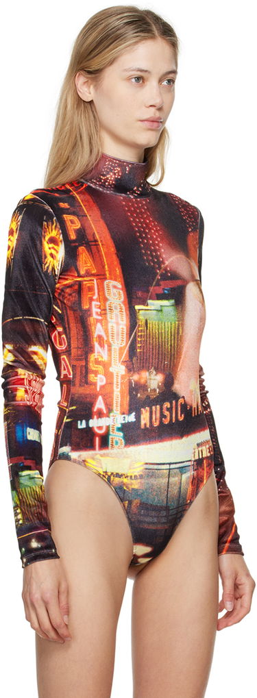 Krop Jean Paul Gaultier Gaultier Velvet Pigalle Turtleneck Bodysuit Flerfarvet | 24/30-F-BD049-J554-00301550, 3