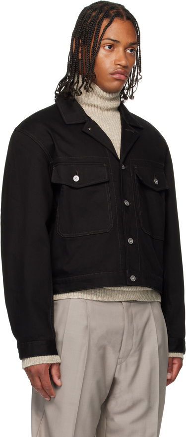 Jakke LEMAIRE LEMAIRE Denim Trucker Jacket Sort | OW1188 LD1055, 1