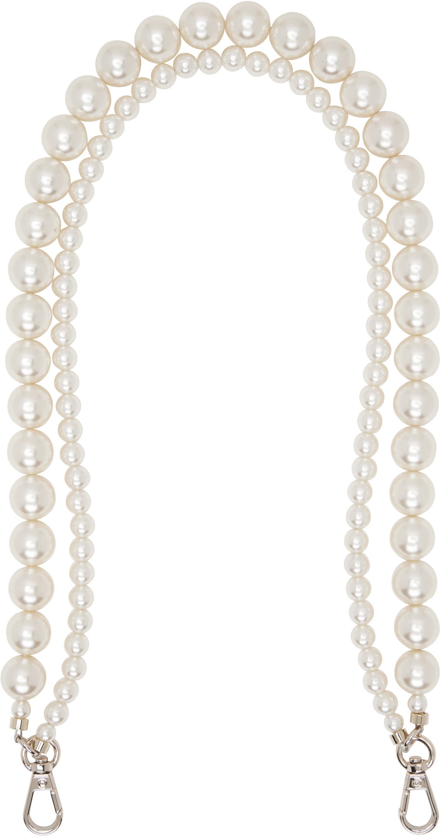 Halskæde Simone Rocha Simone Rocha Faux-Pearl Bag Strap Hvid | STRAP2 0904, 0