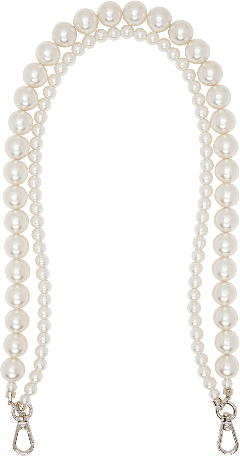 Halskæde Simone Rocha Simone Rocha Faux-Pearl Bag Strap Hvid | STRAP2 0904