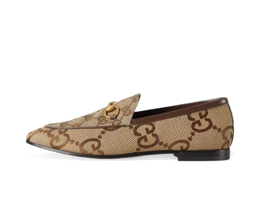 Sneakers og sko Gucci Jordaan Loafer GG Canvas Beige | 431467 UKO60 2588