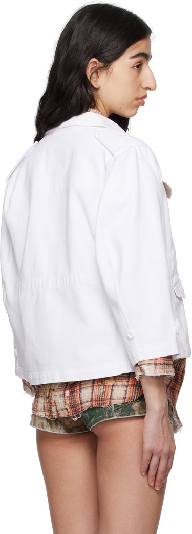 Jakke R13 R13 Boxy Army Denim Jacket Hvid | R13WR396-R522B, 2