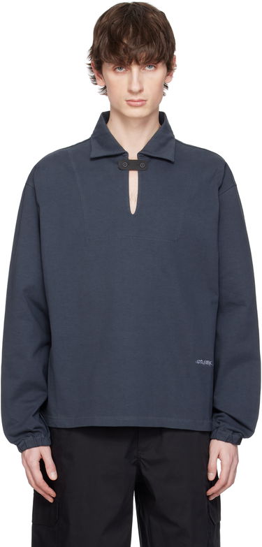 Sweater GR10K GR10K Jersey Midlayer Polo Blå | BG824120EH, 0