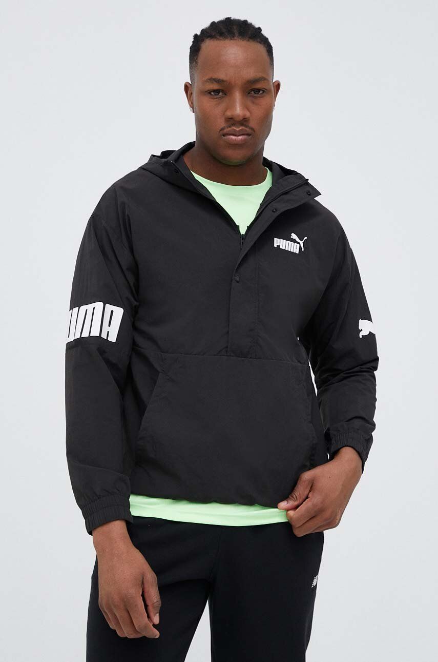 Vindjakke Puma Black Anorak Jacket Sort | 673247, 0