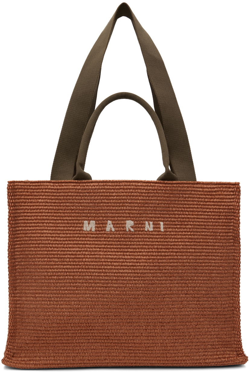 Mulepose Marni Marni Large Basket Tote Brun | SHMP0078Q0 P3860