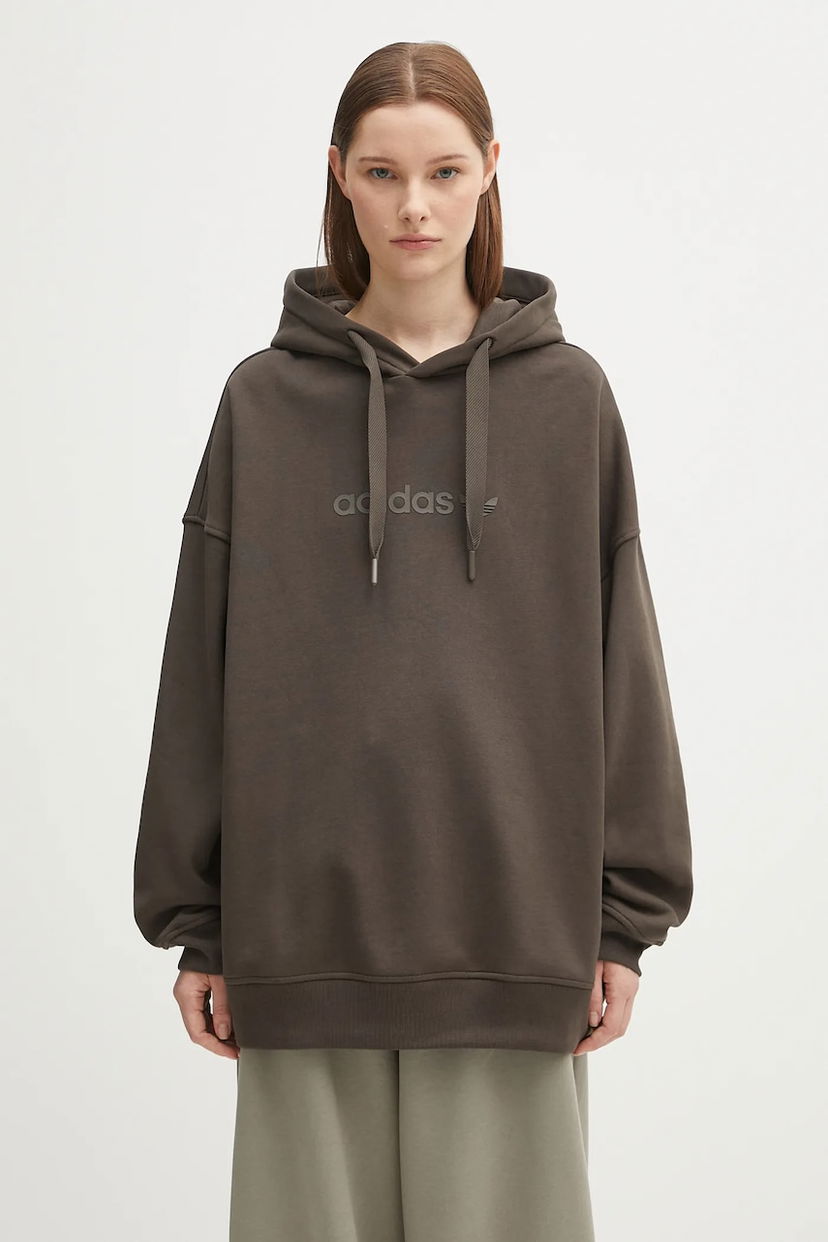 Sweatshirt adidas Originals Adidas Originals Ess Lin Hoodie Brun | JW1029