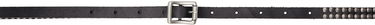 Bælter R13 Studded 'R13' Skinny Belt Sort | R13WA058-A001, 0