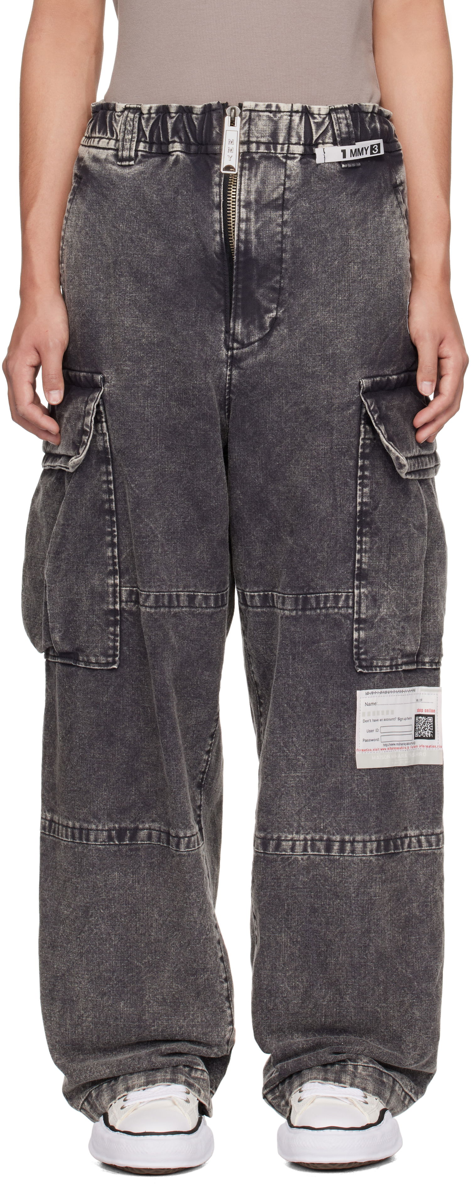Cargo bukser Maison MIHARA YASUHIRO Maison MIHARA YASUHIRO Military Cotton Cargo Pants Grå | A13PT055, 0