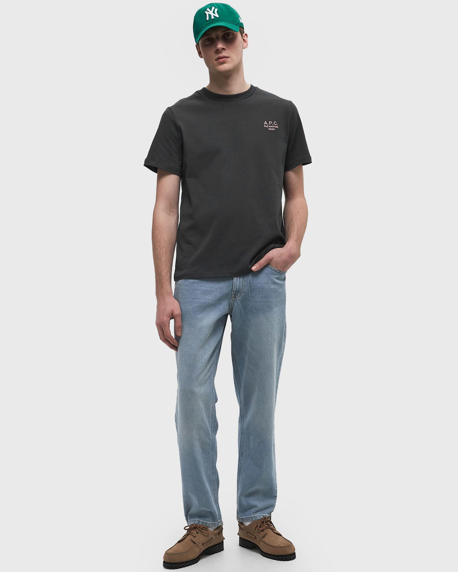 T-shirt A.P.C. A.P.C. Standard Rue Madame GOTS Tee Sort | COHBU-M26388-LLF, 1