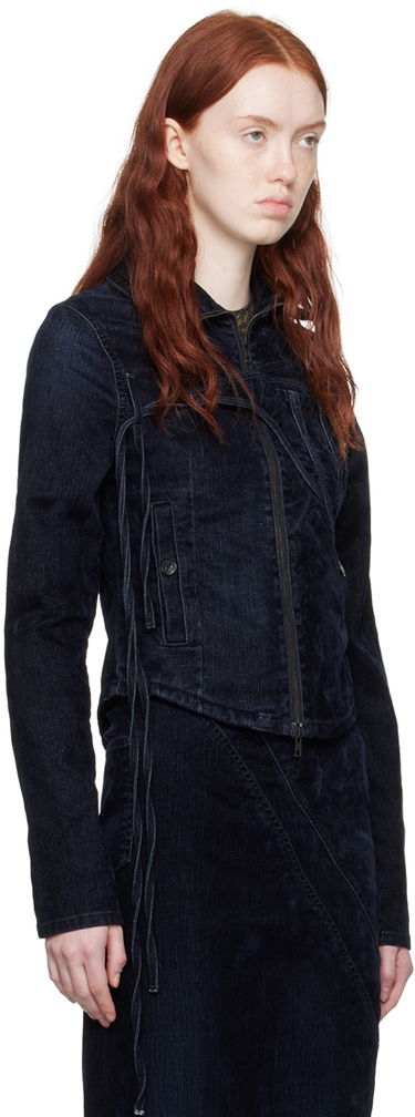 Jakke Ottolinger Ottolinger Fitted Denim Jacket Mørkeblå | 1703310, 1