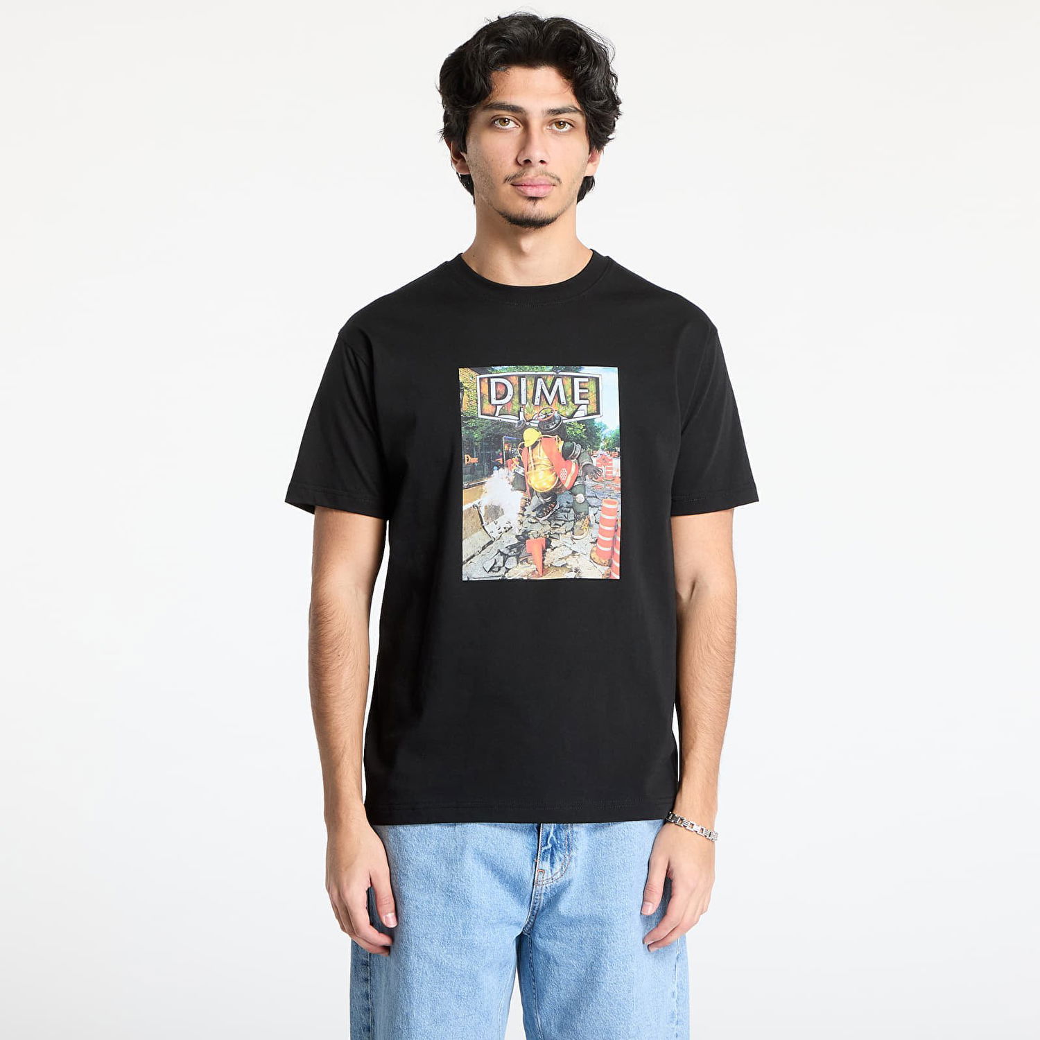 T-shirt Dime DIME Pothole T-Shirt Sort | DIMEHO2461BLK, 0