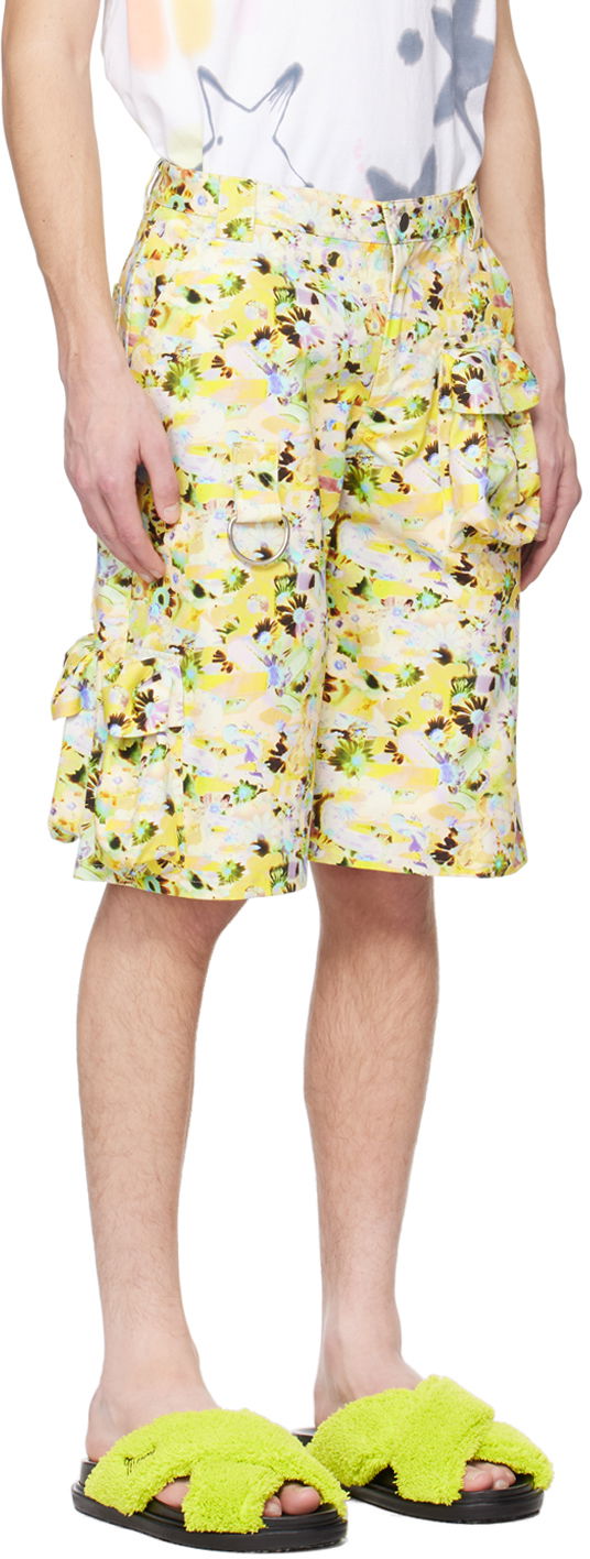 Shorts Collina Strada Collina Strada Puzzle Flower Cargo Shorts Gul | MXX6410, 1