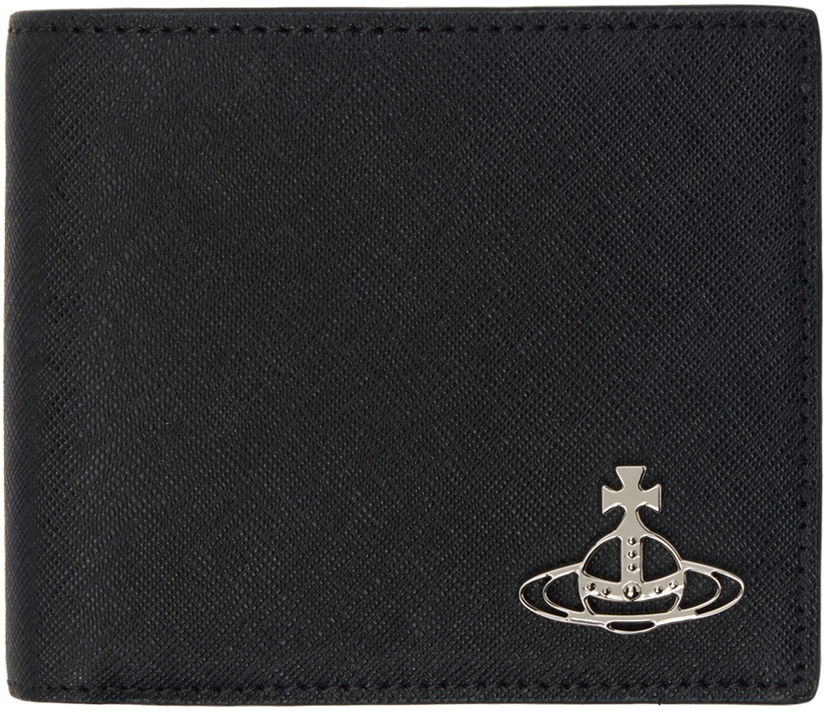 Tegnebog Vivienne Westwood Black Billfold Saffiano Wallet Sort | 5115002PM-L001N-