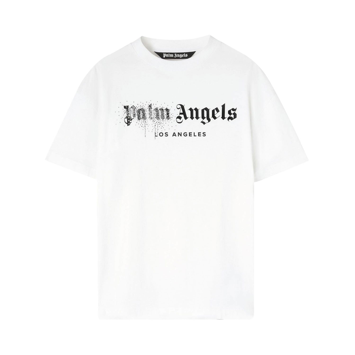 T-shirt Palm Angels Rhinestone Sprayed Classic Tee Hvid | PMAA001F22JER0120110, 1
