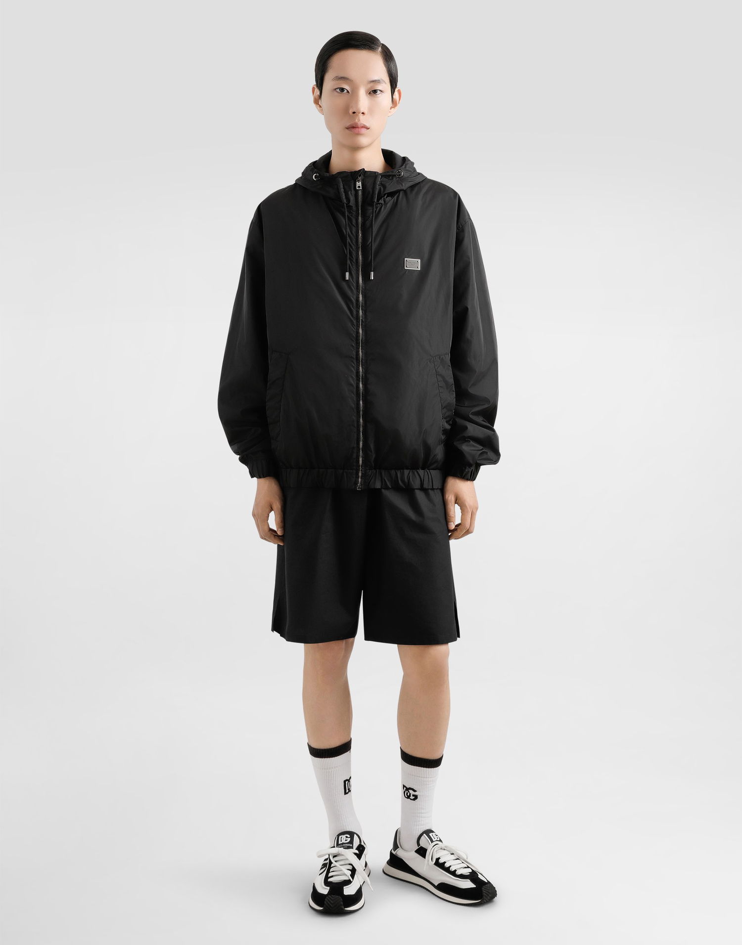 Vindjakke Dolce & Gabbana Dolce & Gabbana Technical Fabric Hooded Jacket with Tag Sort | G9BGSTFUS22N0000, 1