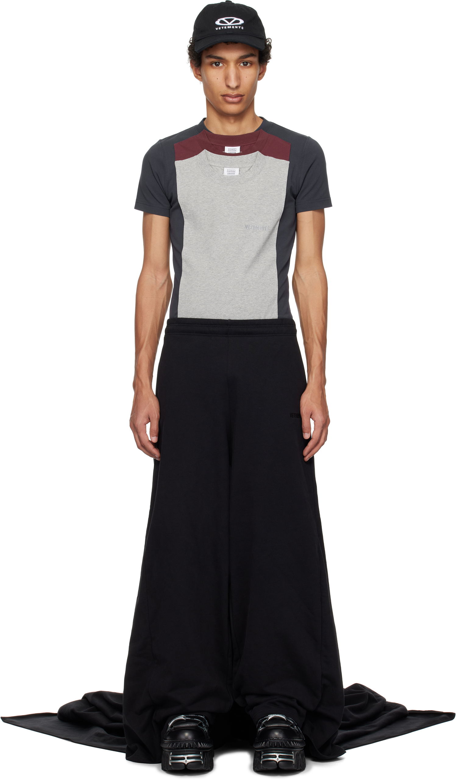 T-shirt VETEMENTS Vetements Runway Train Sweatpants Grå | UA66SP640B, 0