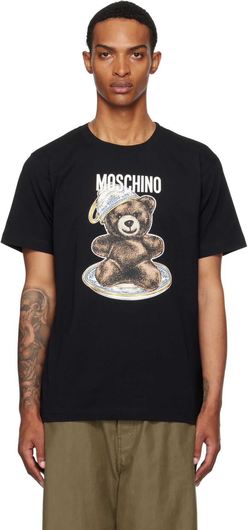 T-shirt Moschino Moschino Organic Cotton Teddy Bear Graphic Tee Sort | 252ZZ071652411555