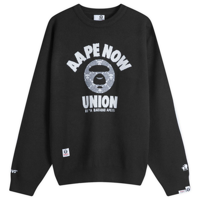 Sweater AAPE by A Bathing Ape AAPE Union Monogram Knit Sweater Sort | AAPKNMB370XXNBKX