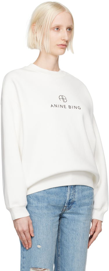 Sweater Anine Bing ANINE BING Jaci Sweatshirt Hvid | A-08-10077-IVY1, 1