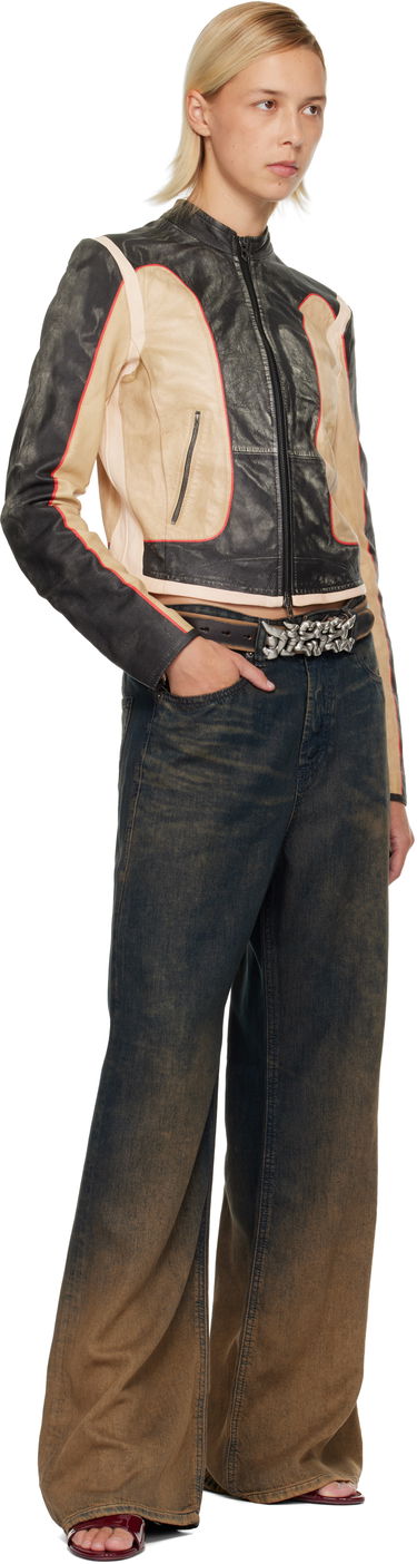 Jakke Diesel L-Oonie Leather Jacket Flerfarvet | A19382 0DEBV, 3