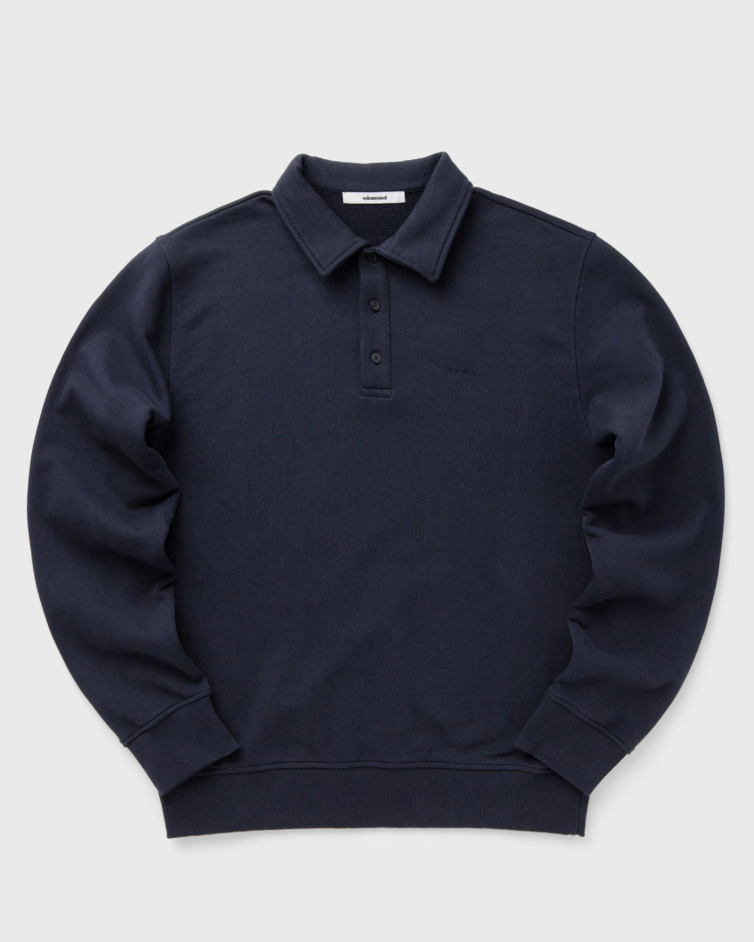 Sweatshirt Edmmond Studios MINI LOGO Long Sleeve Polo Sweat Mørkeblå | 325-40-05590, 0