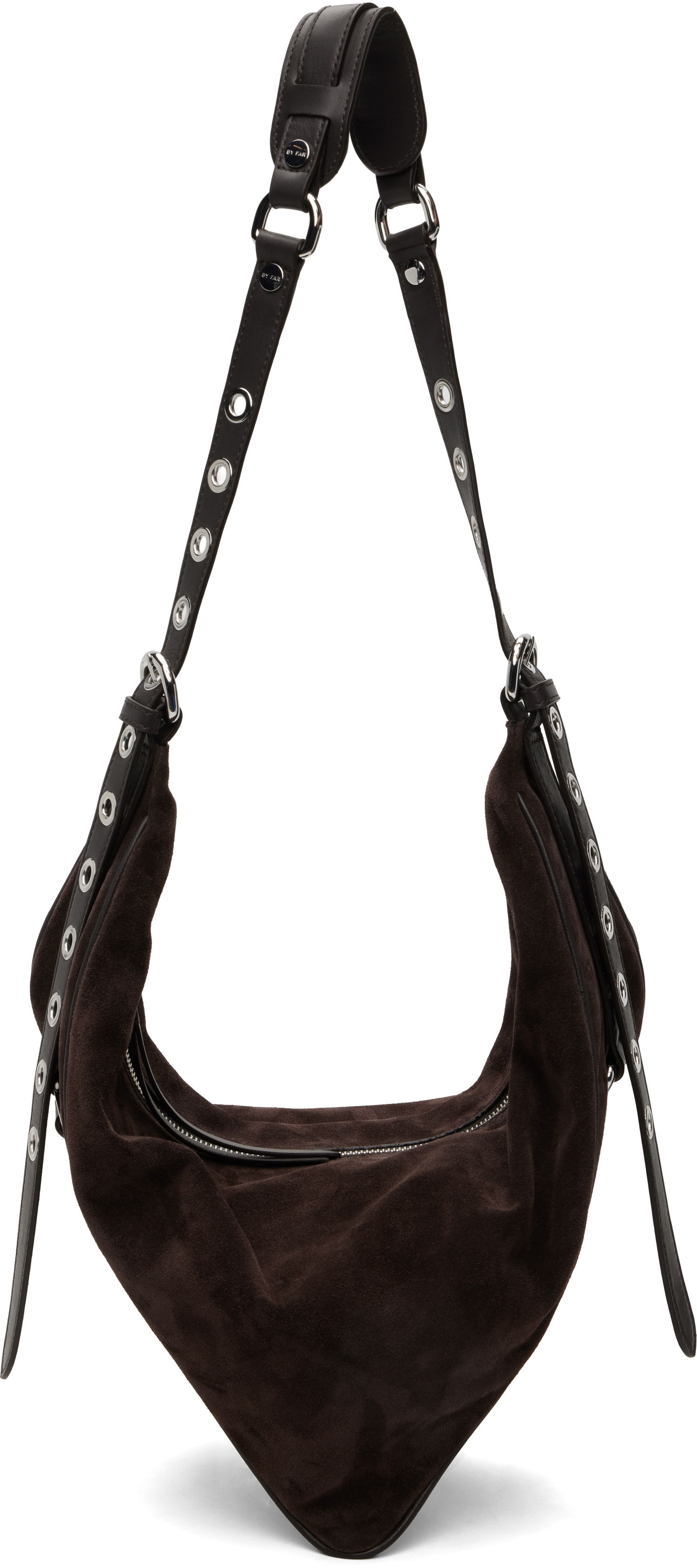 Skuldertaske BY FAR BY FAR Trayana Suede & Nappa Leather Shoulder Bag Brun | MWBSB063MM050BR054PL, 0
