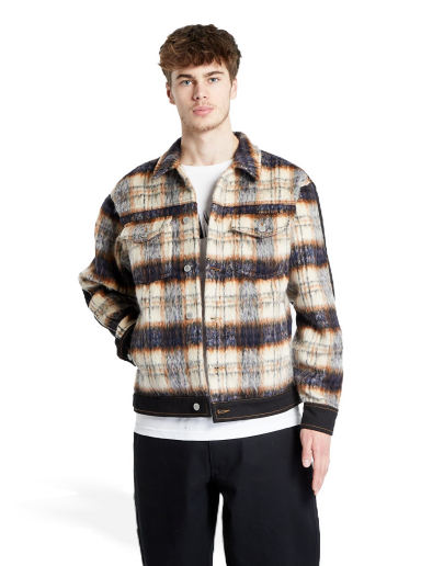 Jakke Pleasures Mental Trucker Jacket Lyserød | P23W027 BLACK