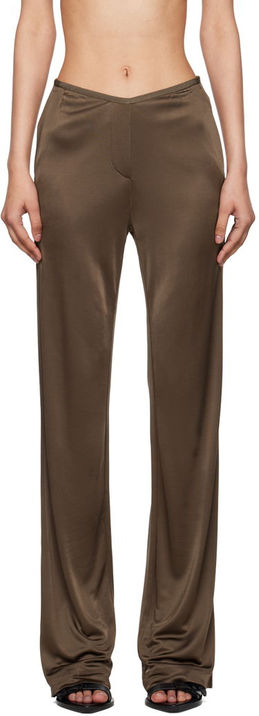 Bukser Helmut Lang Helmut Lang Car Satin Trousers Brun | O02HW205, 0
